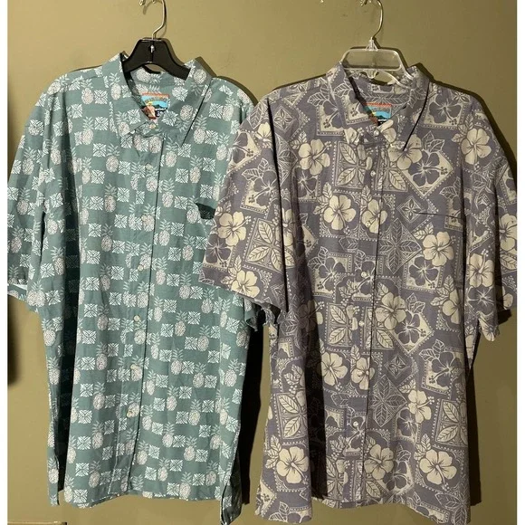 Joe Kealoha Reyn Spooner Mens Sz 2XL Hawaiian Button Down Shirt (2 Pc) AOP Tiki